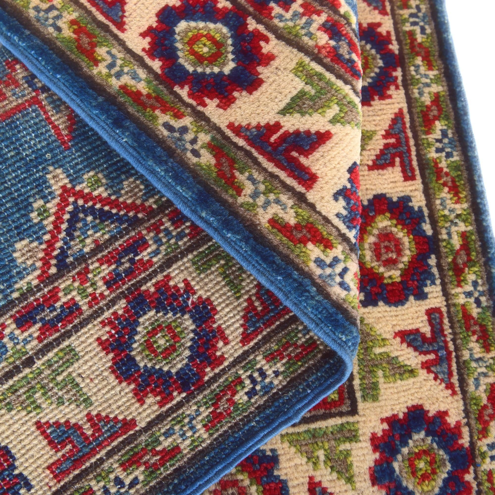 2' x 3' 4 Hand Knotted Kazak Rug