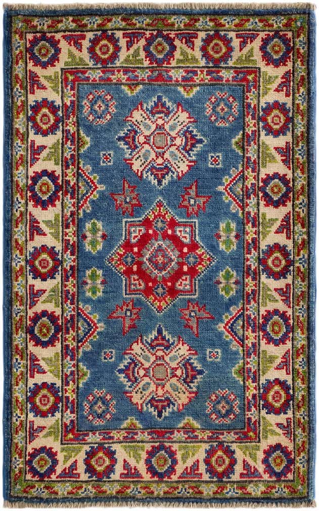 2' x 3' 4 Hand Knotted Kazak Rug