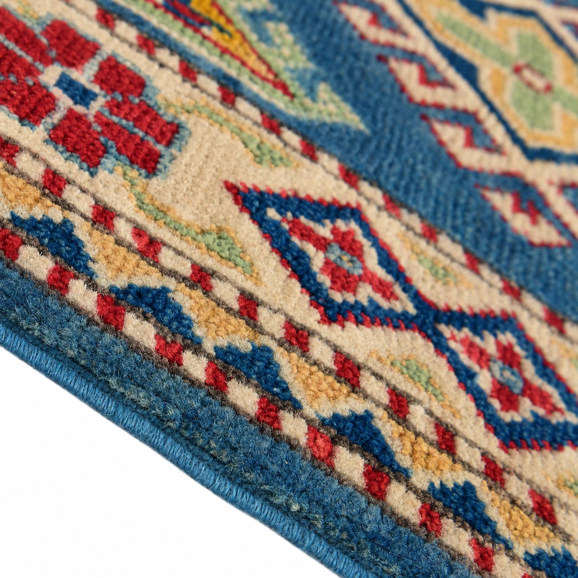 Detail image 8 of 12: 2' x 2' 11 Hand Knotted Kazak Rug