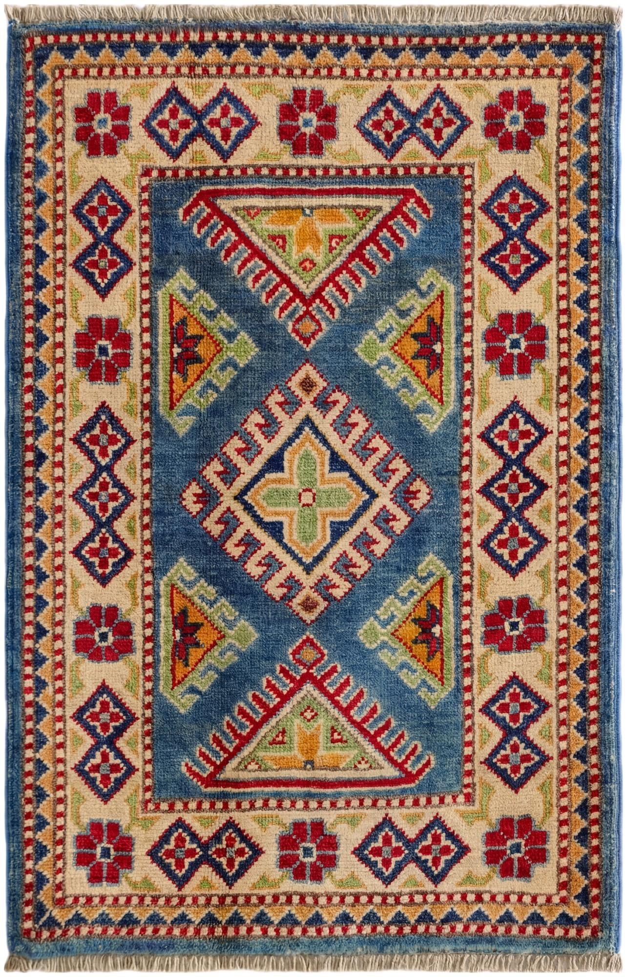 2' x 2' 11 Hand Knotted Kazak Rug