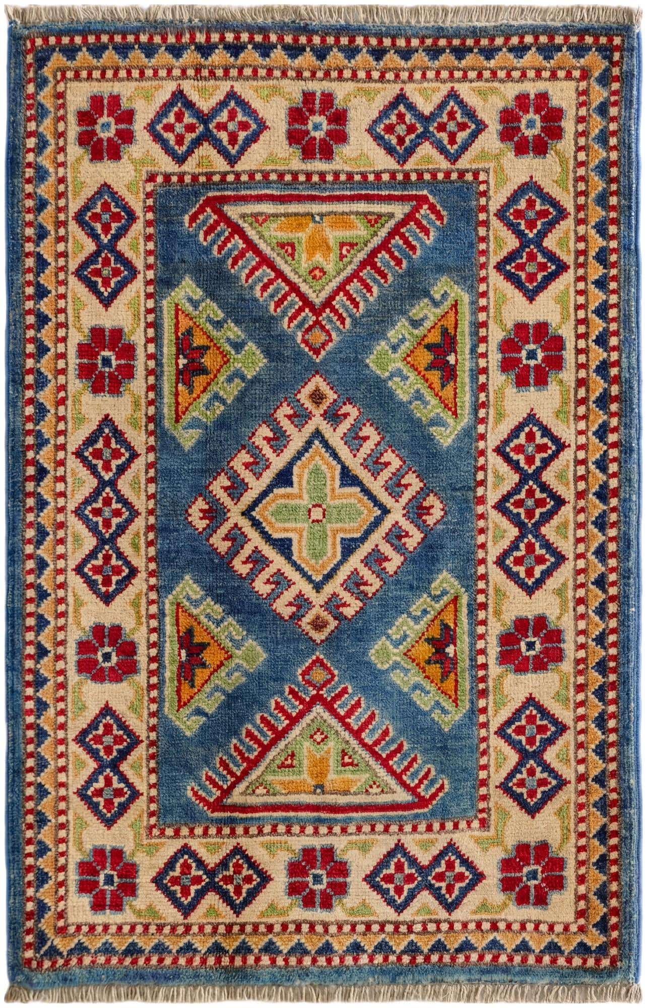 2' x 2' 11 Hand Knotted Kazak Rug