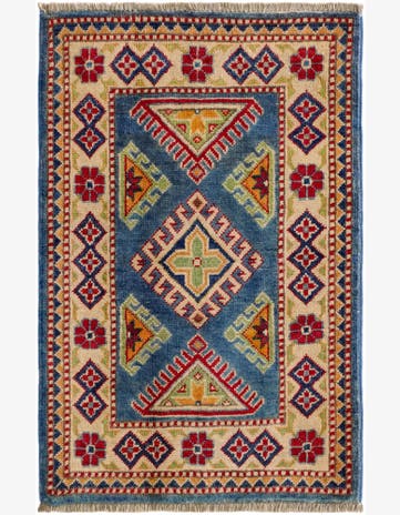 2' x 2' 11 Hand Knotted Kazak Rug