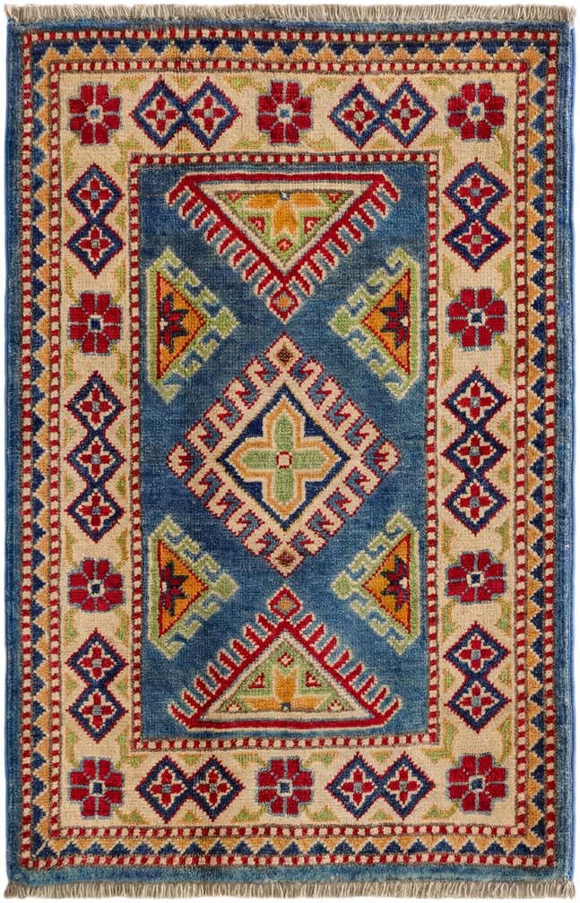 2' x 2' 11 Hand Knotted Kazak Rug