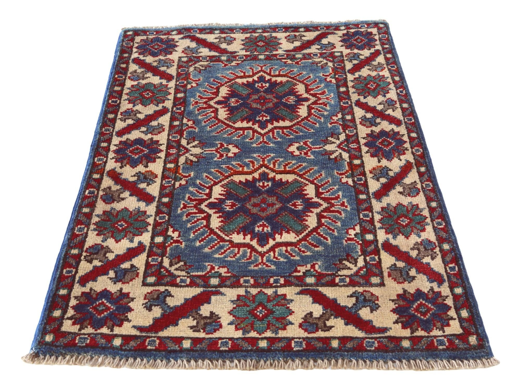 2' x 3' 1 Hand Knotted Kazak Rug