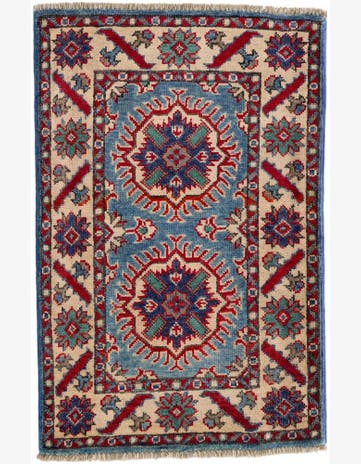 2' x 3' 1 Hand Knotted Kazak Rug