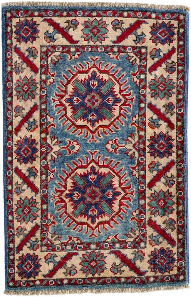 2' x 3' 1 Hand Knotted Kazak Rug