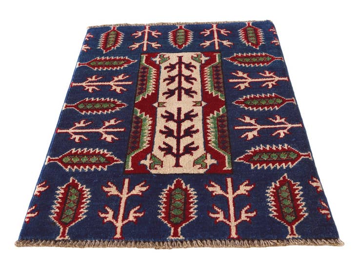 Detail image of 2' 1 x 3' Hand Knotted Kazak Rug