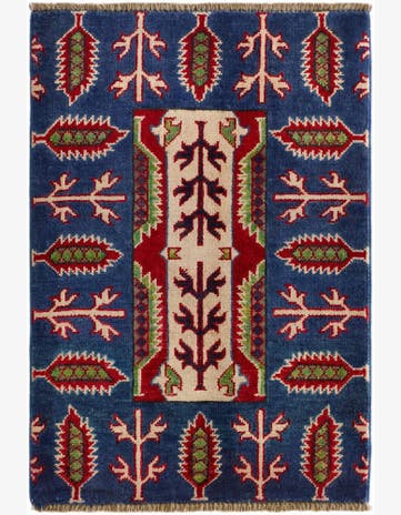 2' 1 x 3' Hand Knotted Kazak Rug