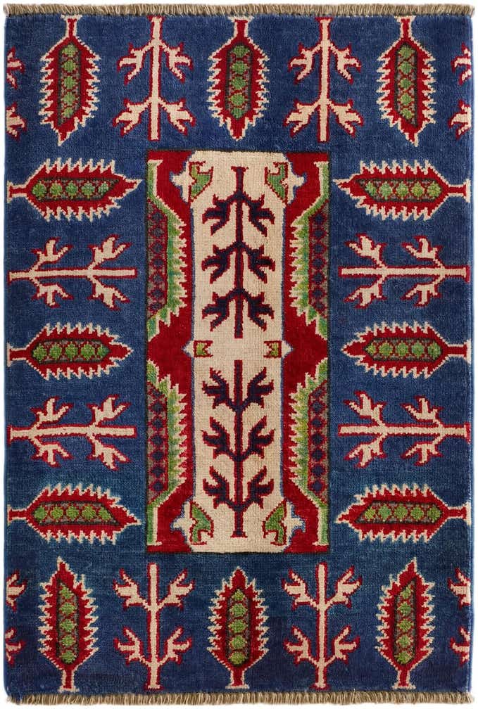 2' 1 x 3' Hand Knotted Kazak Rug