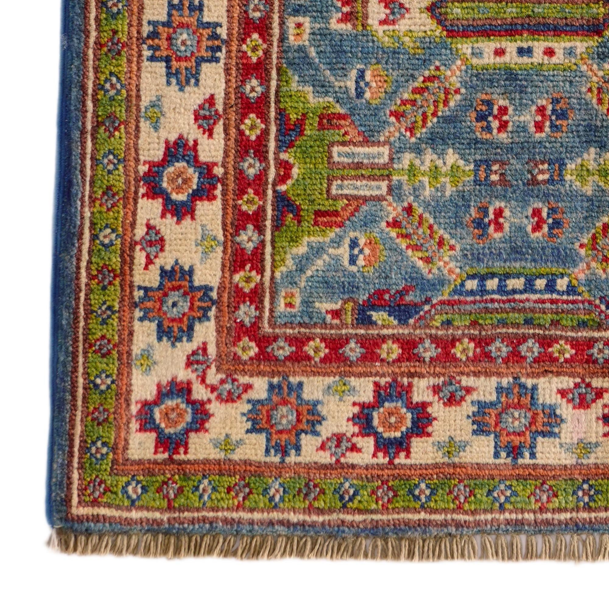 2' x 3' Hand Knotted Kazak Rug