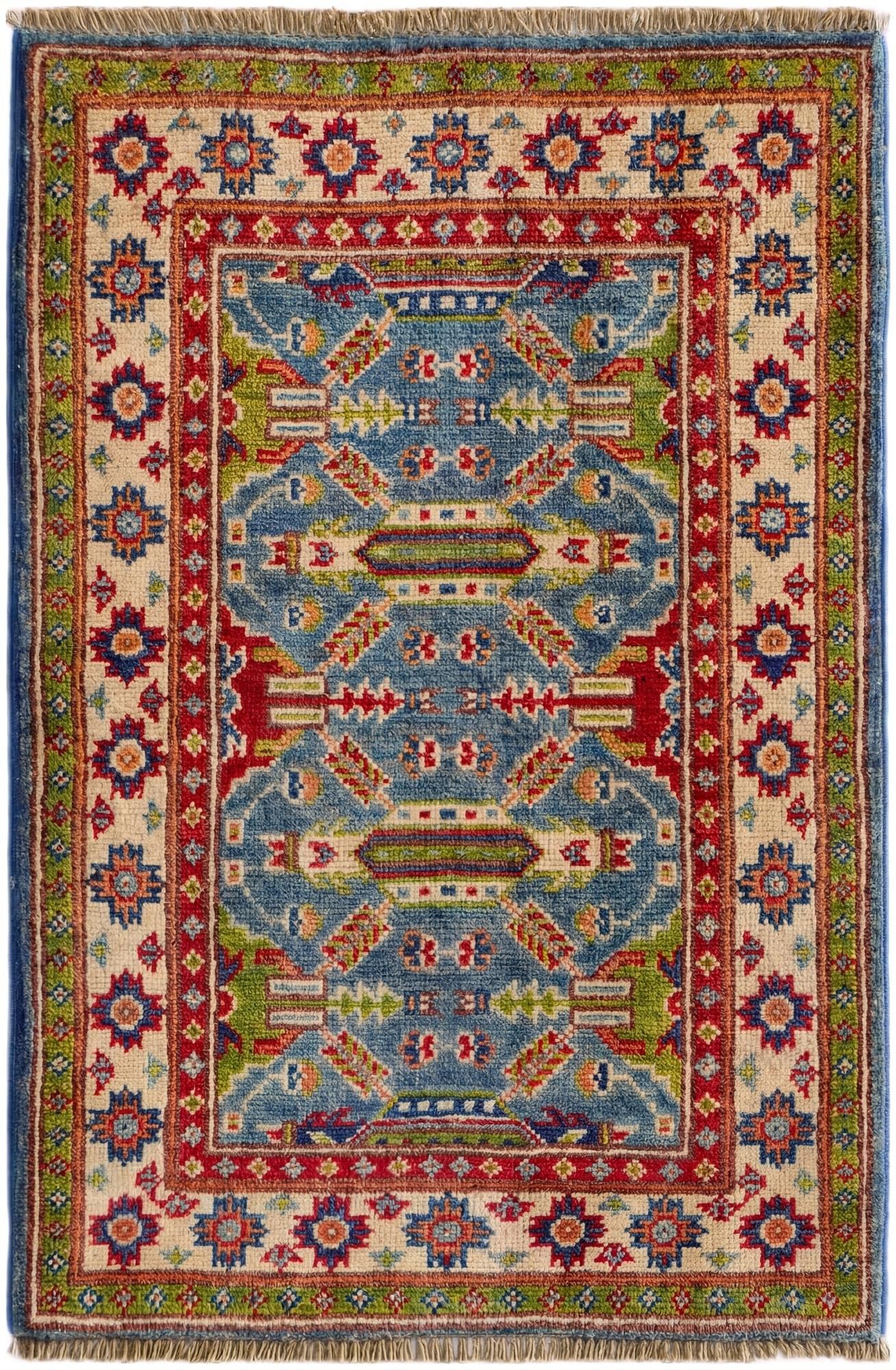 2' x 3' Hand Knotted Kazak Rug