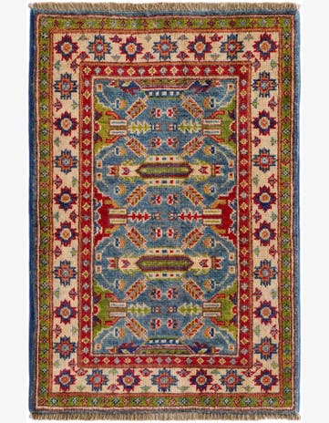 2' x 3' Hand Knotted Kazak Rug