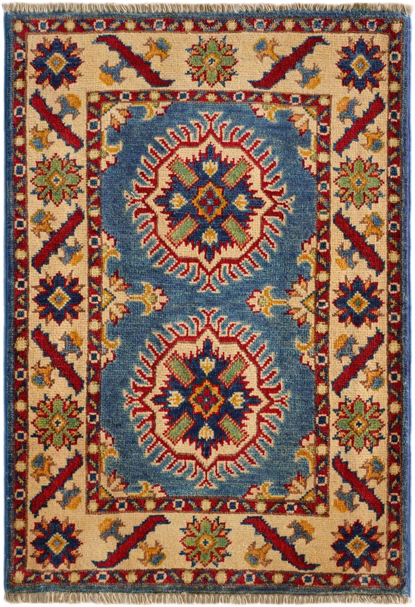 2' x 3' Hand Knotted Kazak Rug