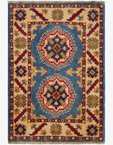 2' x 3' Hand Knotted Kazak Rug