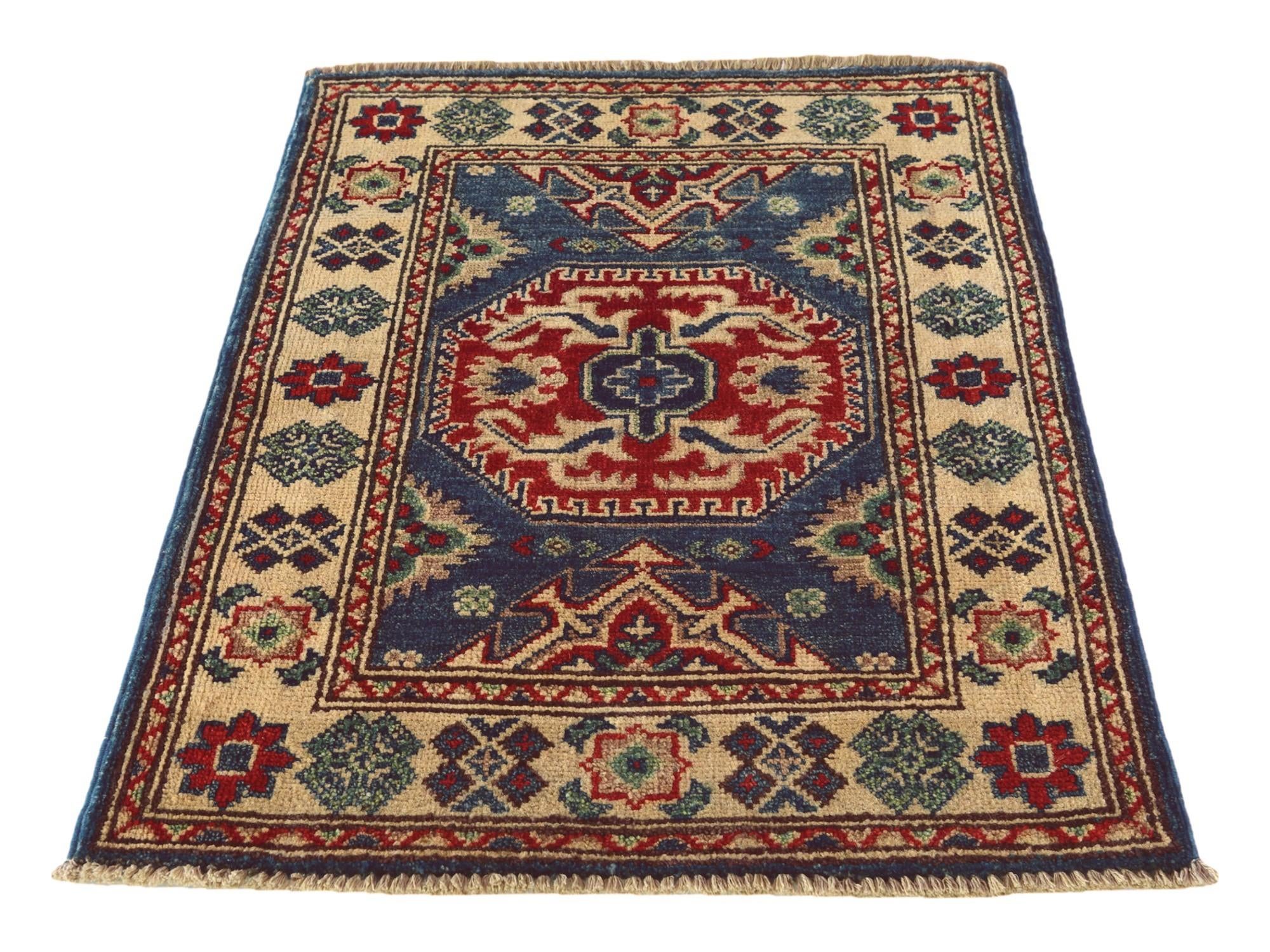 2' 1 x 3' Hand Knotted Kazak Rug