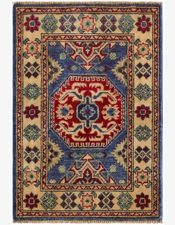 2' 1 x 3' Hand Knotted Kazak Rug