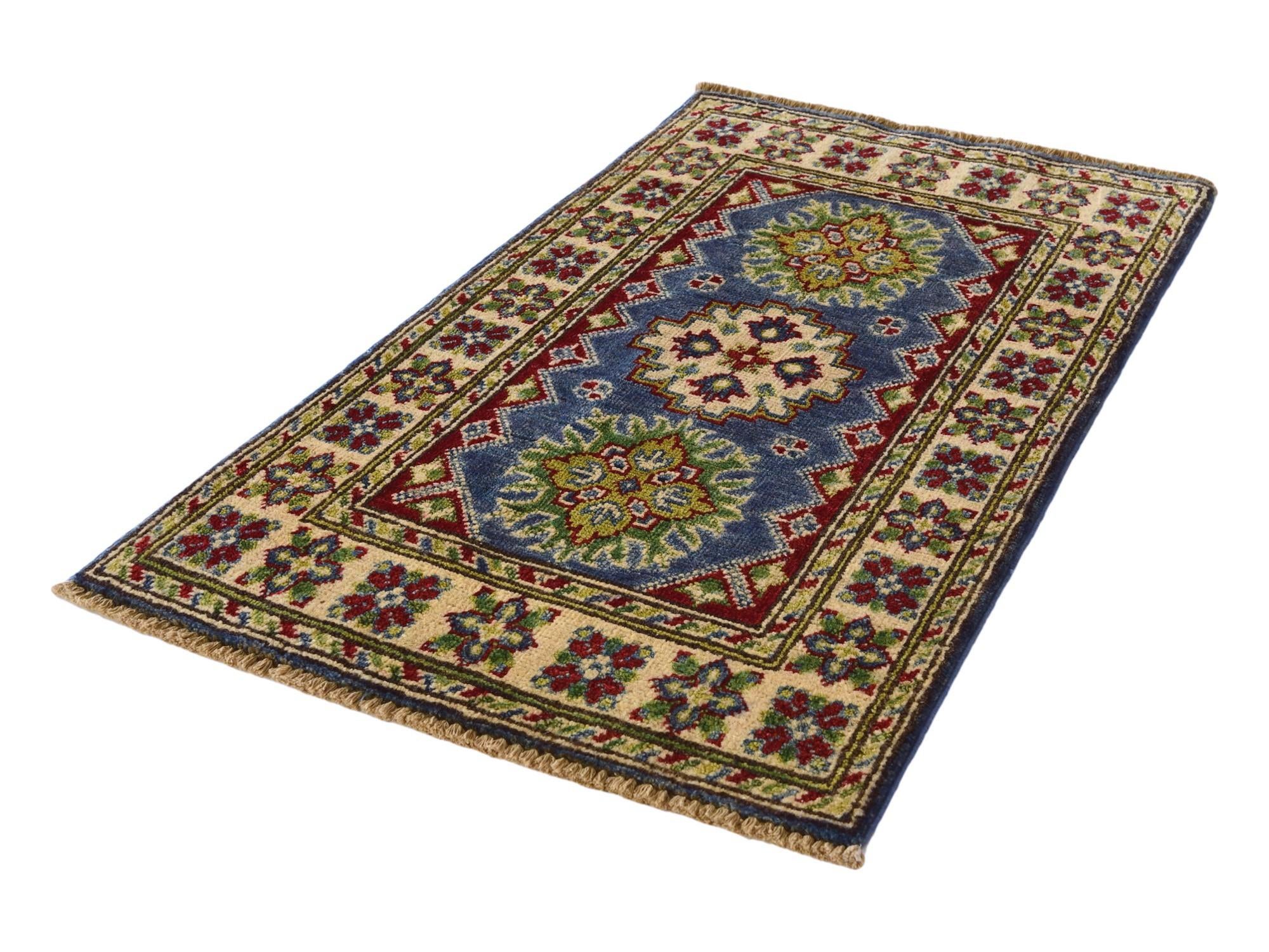1' 11 x 3' 4 Hand Knotted Kazak Rug