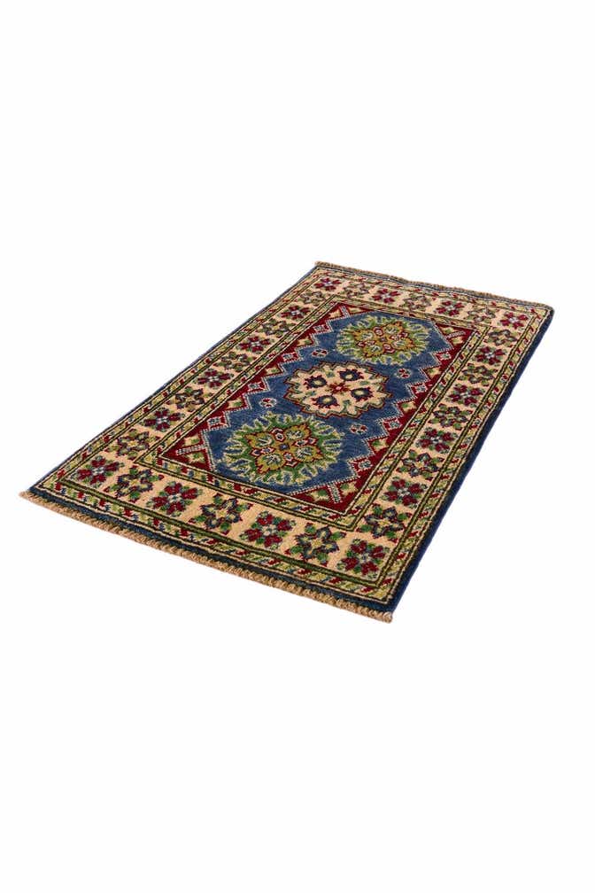 1' 11 x 3' 4 Hand Knotted Kazak Rug