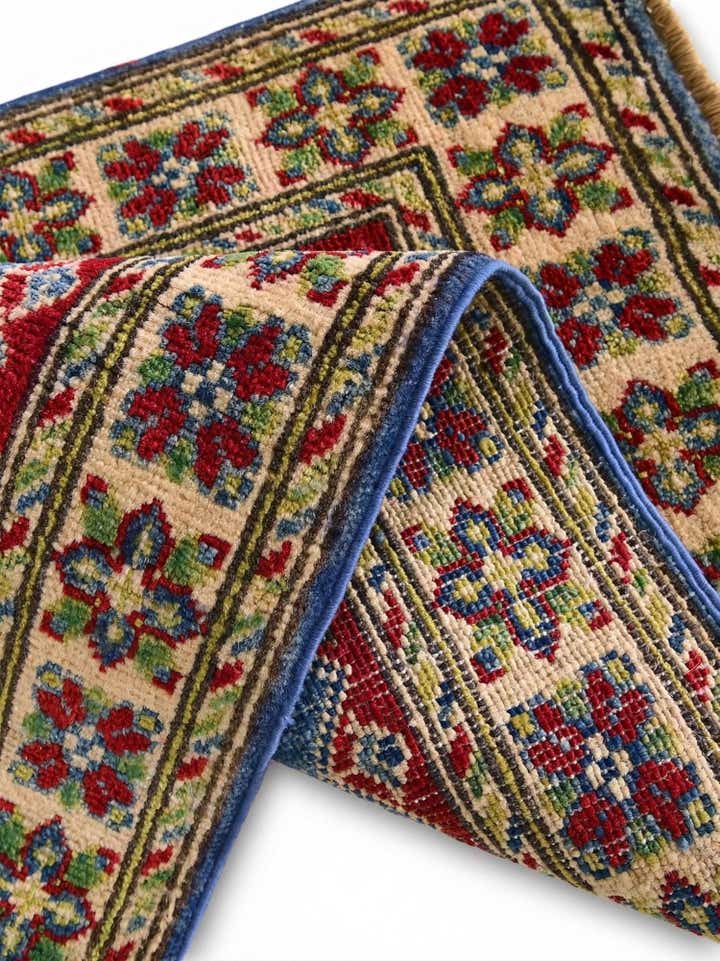 1' 11 x 3' 4 Hand Knotted Kazak Rug