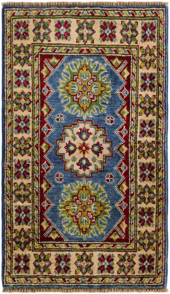 Detail image of 1' 11 x 3' 4 Hand Knotted Kazak Rug