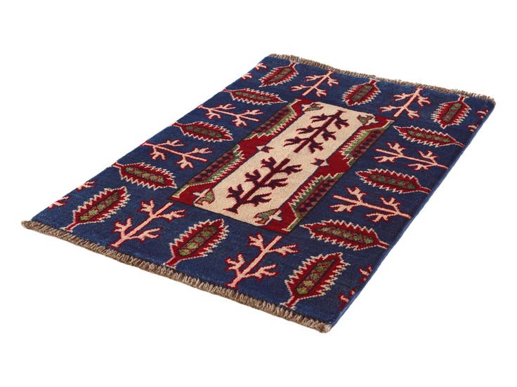 Detail image of 2' 1 x 3' Hand Knotted Kazak Rug
