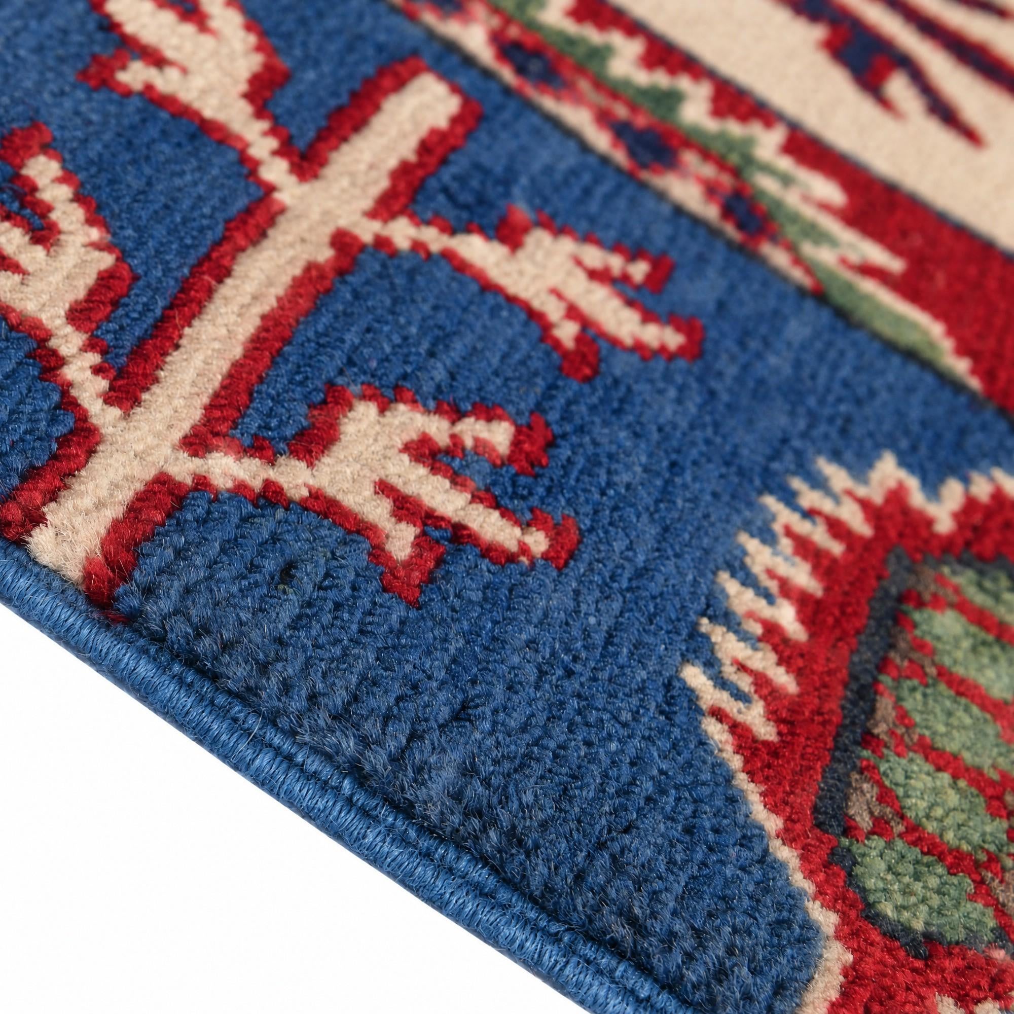 65cm x 90cm Hand Knotted Kazak Rug