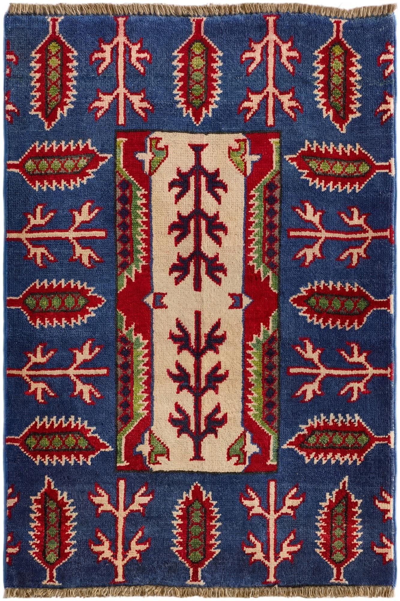 2' 1 x 3' Hand Knotted Kazak Rug