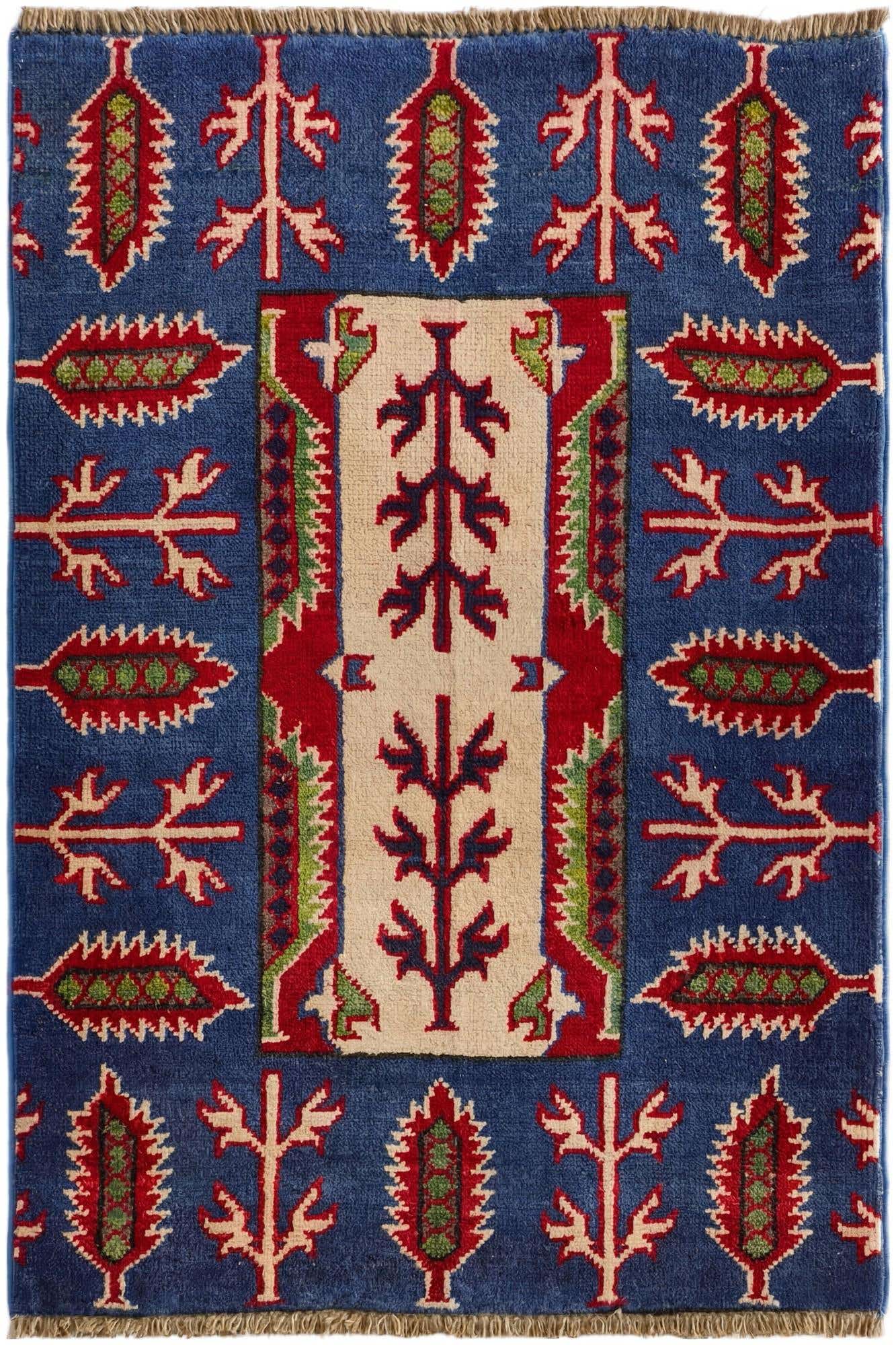 2' 1 x 3' Hand Knotted Kazak Rug