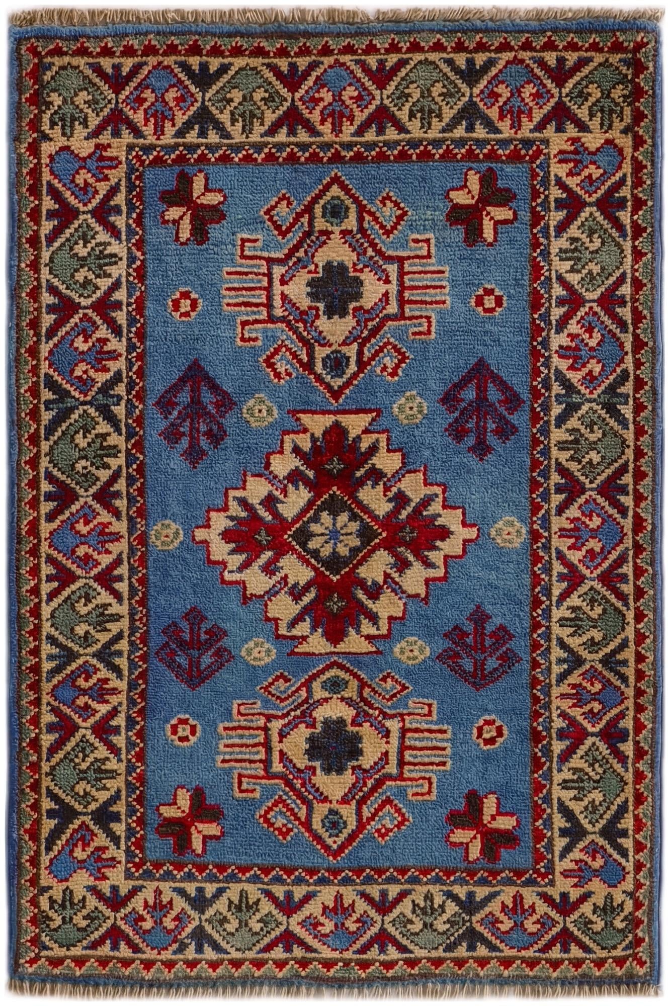 2' x 2' 11 Hand Knotted Kazak Rug