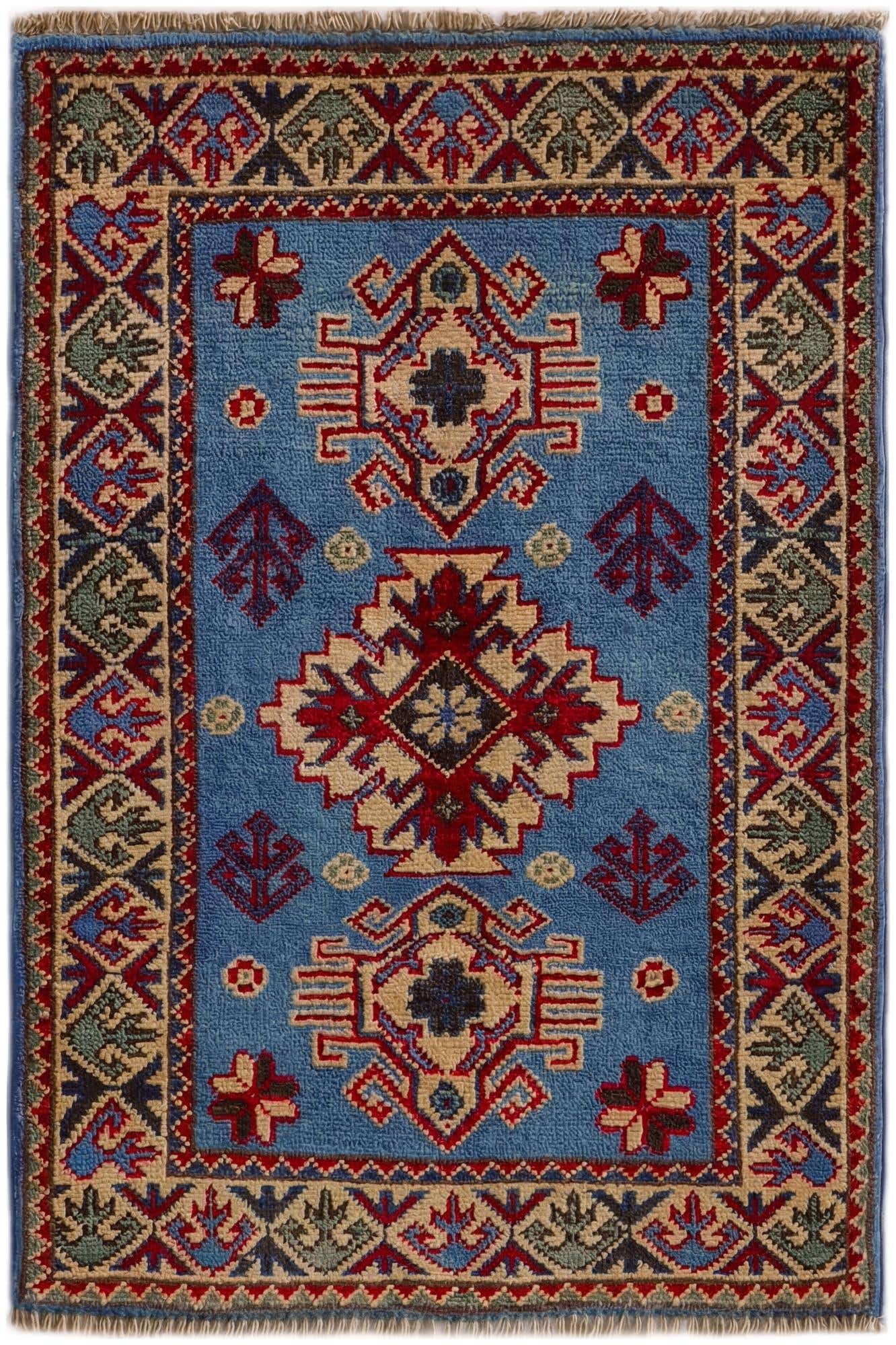 2' x 2' 11 Hand Knotted Kazak Rug