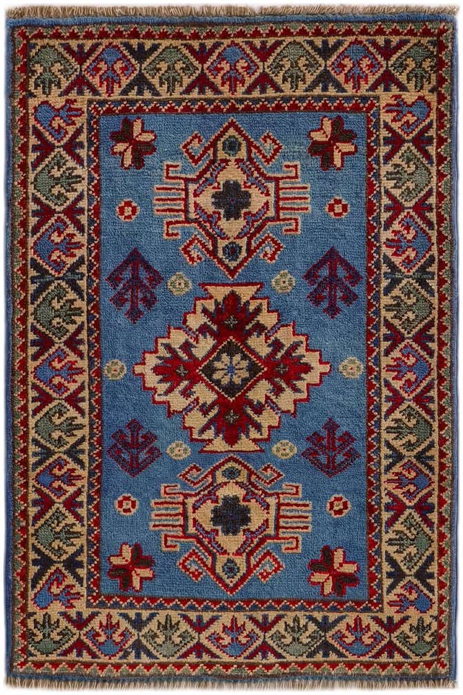 2' x 2' 11 Hand Knotted Kazak Rug