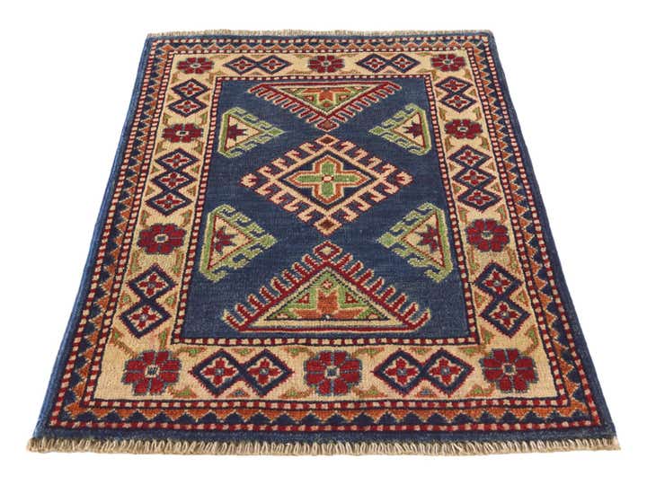 2' x 2' 11 Hand Knotted Kazak Rug