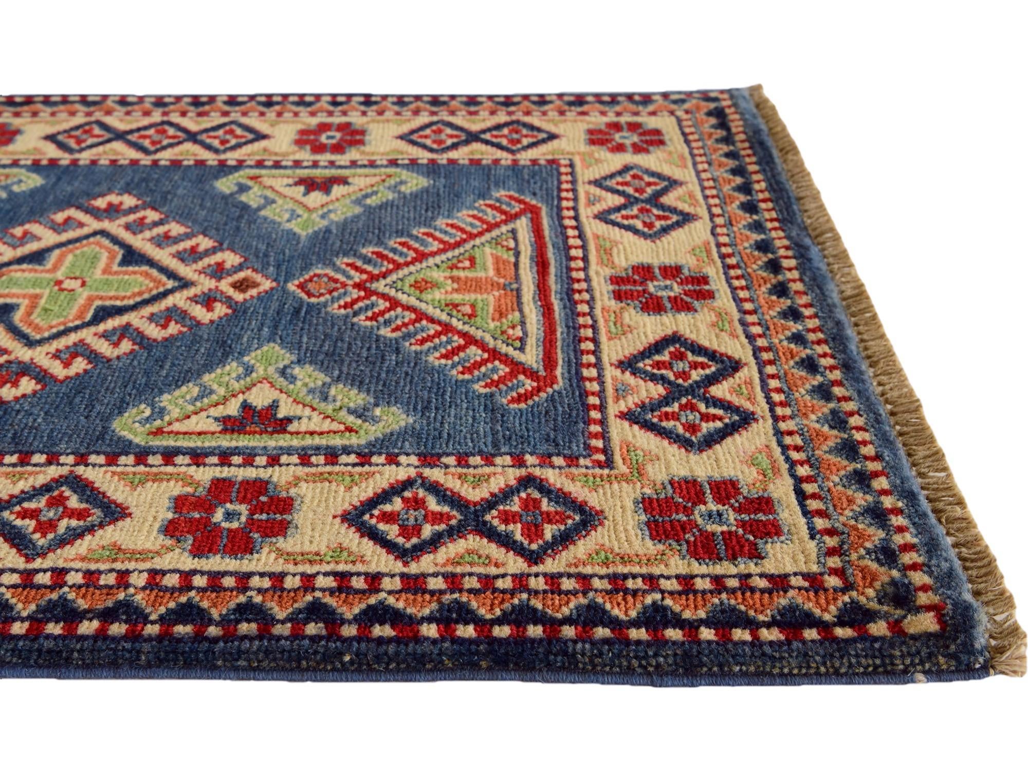 2' x 2' 11 Hand Knotted Kazak Rug