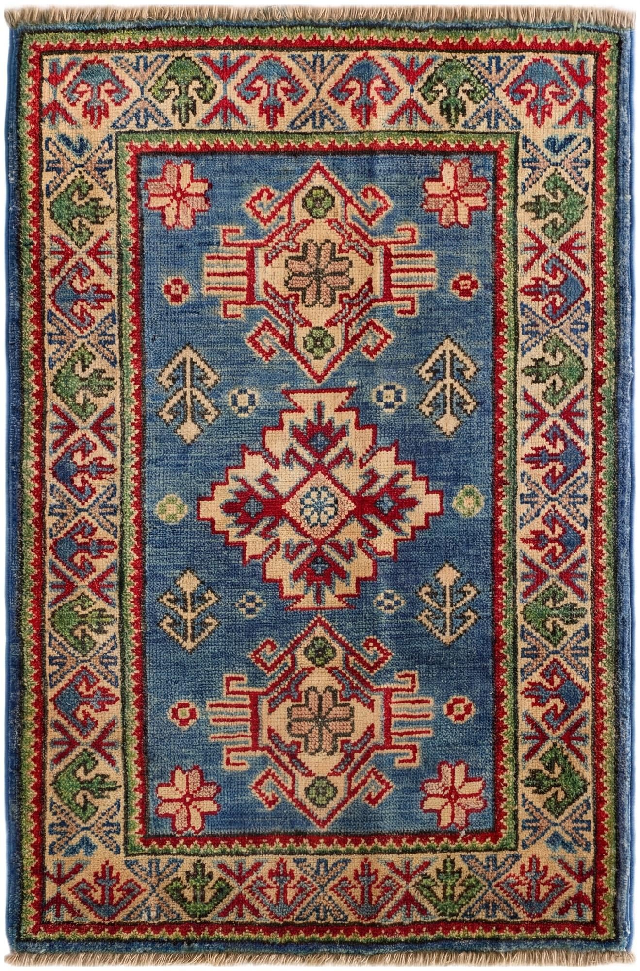 2' x 3' 2 Hand Knotted Kazak Rug