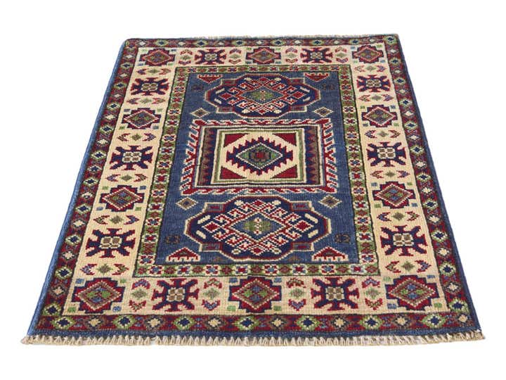 2' x 2' 11 Hand Knotted Kazak Rug