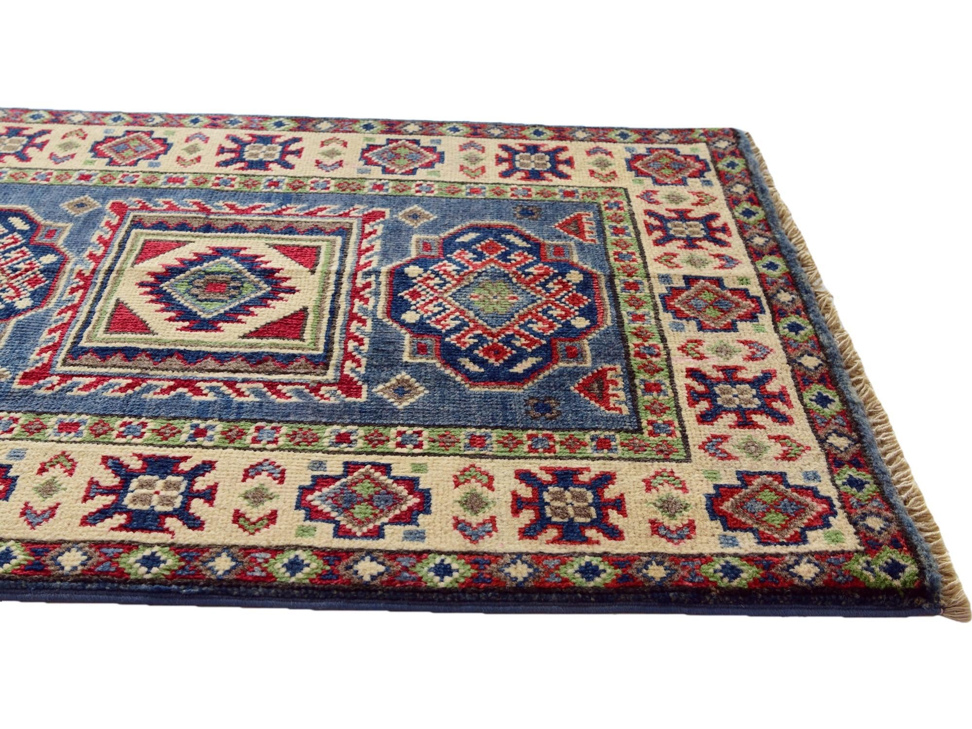 2' x 2' 11 Hand Knotted Kazak Rug