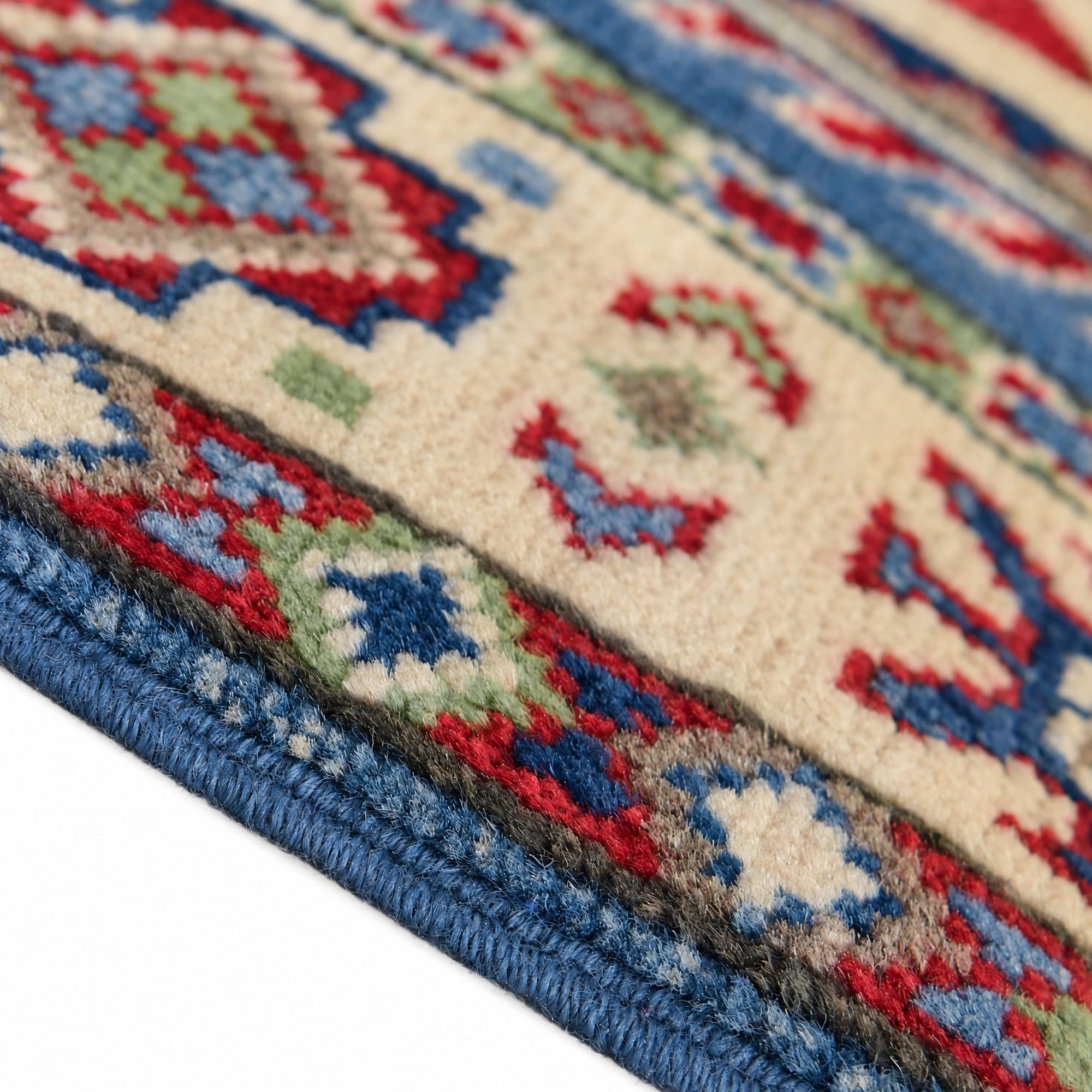 60cm x 90cm anudado a mano Kazak Alfombra