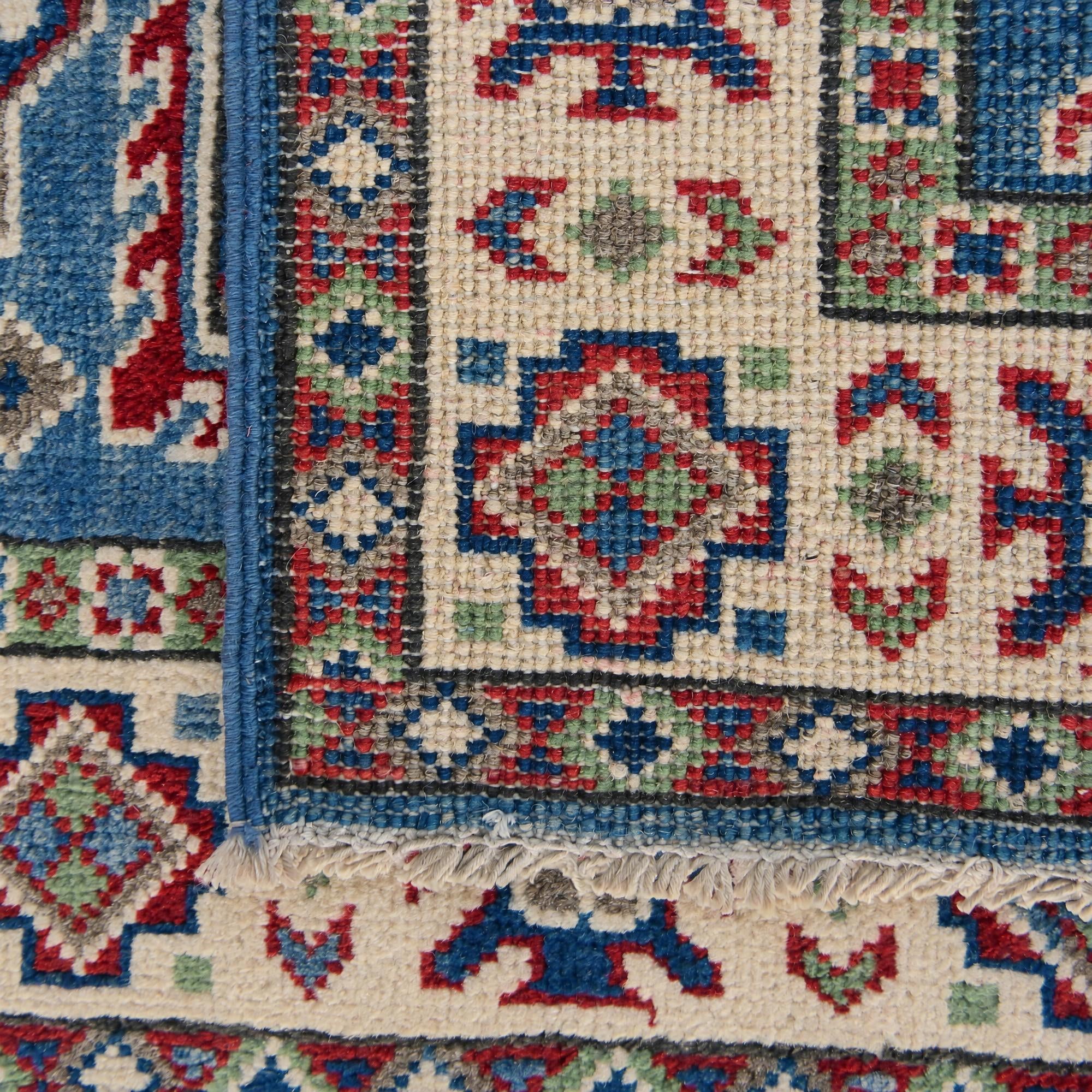 60cm x 90cm anudado a mano Kazak Alfombra