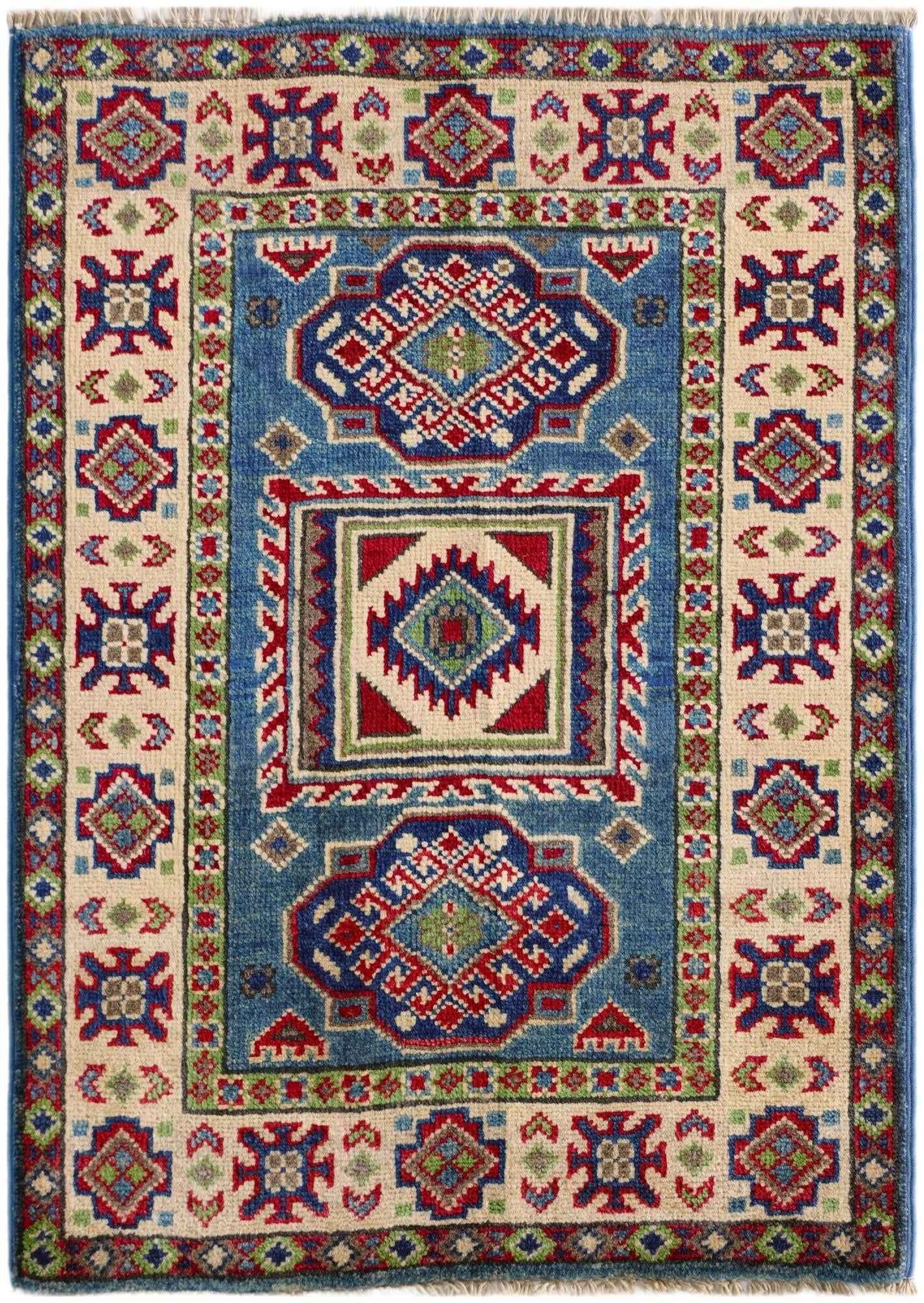 2' x 2' 11 Hand Knotted Kazak Rug