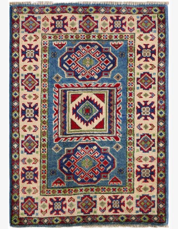 2' x 2' 11 Hand Knotted Kazak Rug