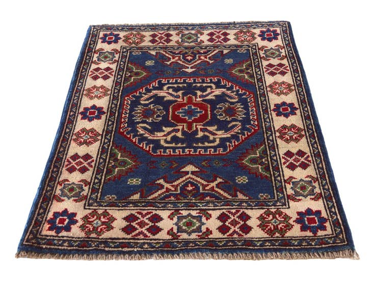 Detail image of 2' 1 x 2' 11 Hand Knotted Kazak Rug