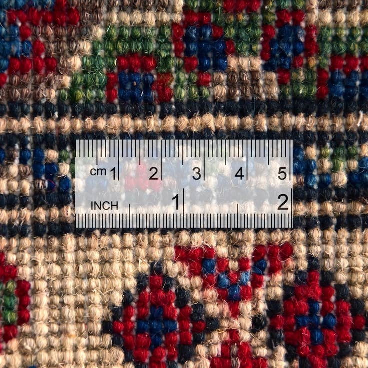 Detail image of 2' 1 x 2' 11 Hand Knotted Kazak Rug