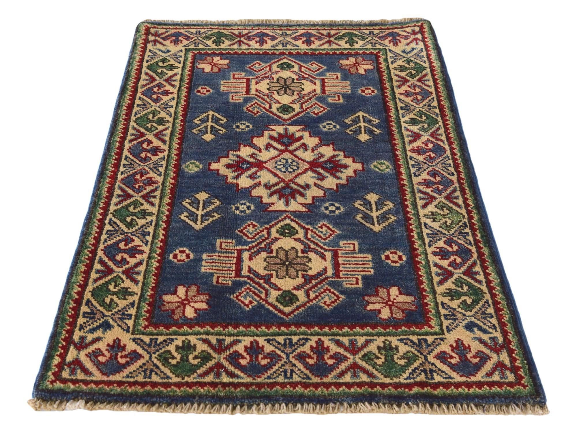 1' 11 x 2' 11 Hand Knotted Kazak Rug