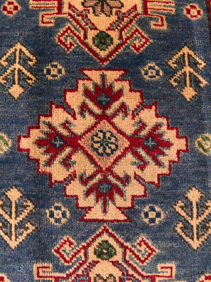 1' 11 x 2' 11 Hand Knotted Kazak Rug
