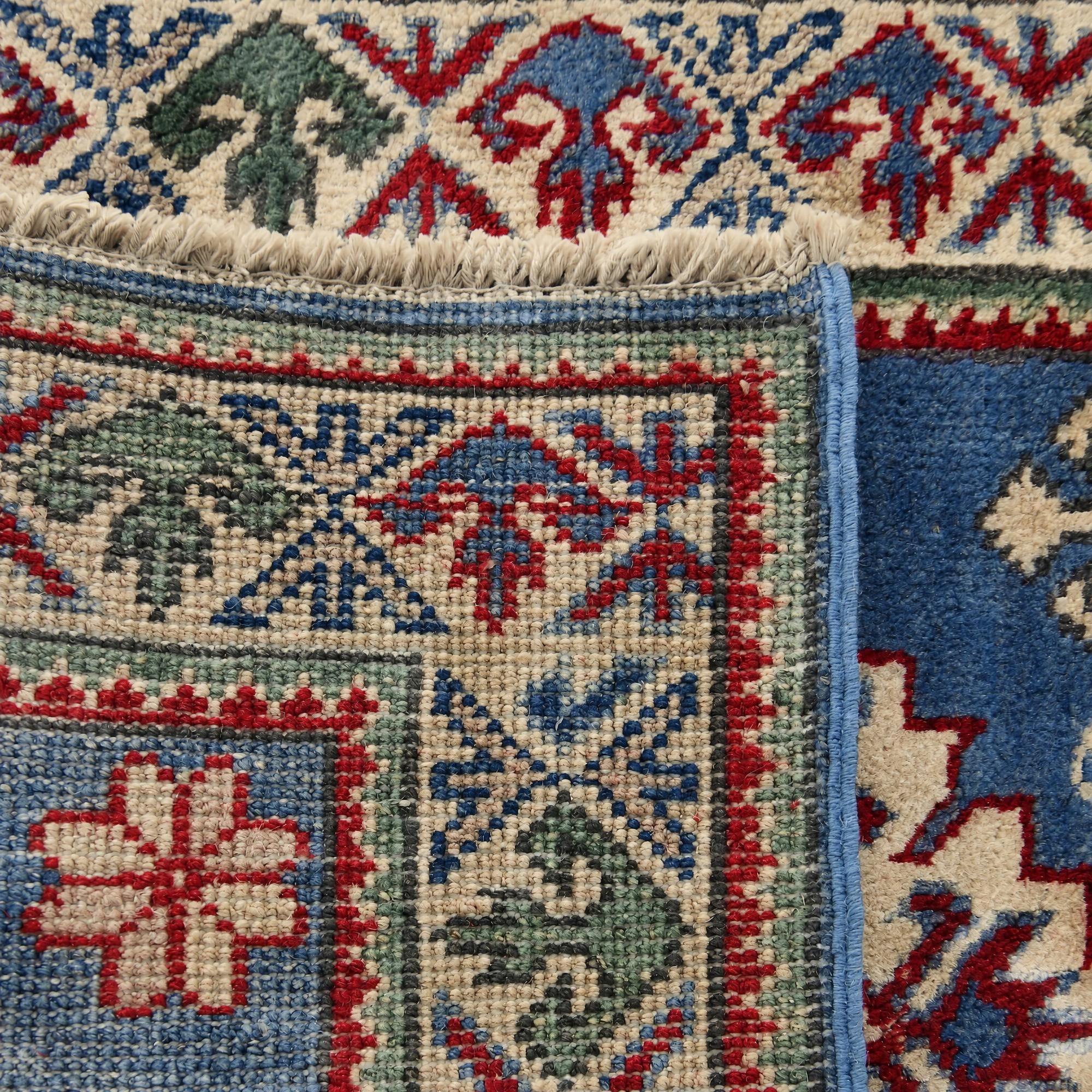 60cm x 90cm Hand Knotted Kazak Rug