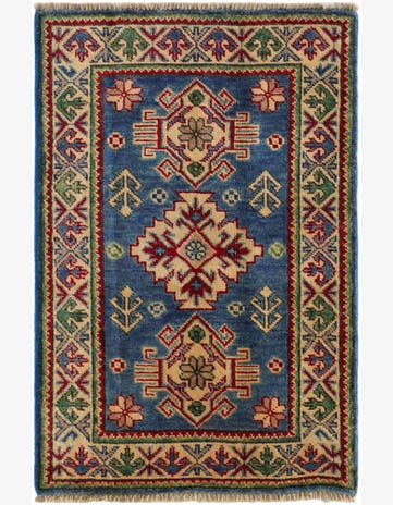 1' 11 x 2' 11 Hand Knotted Kazak Rug
