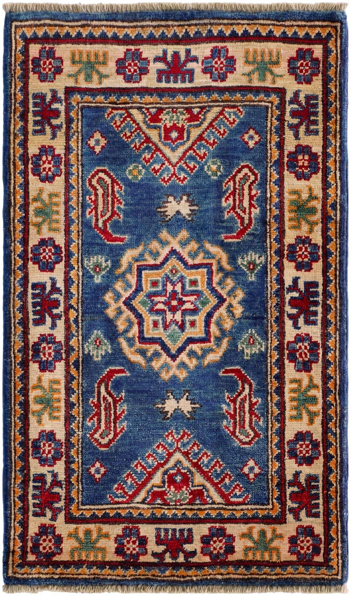 1' 10 x 3' 2 Hand Knotted Kazak Rug