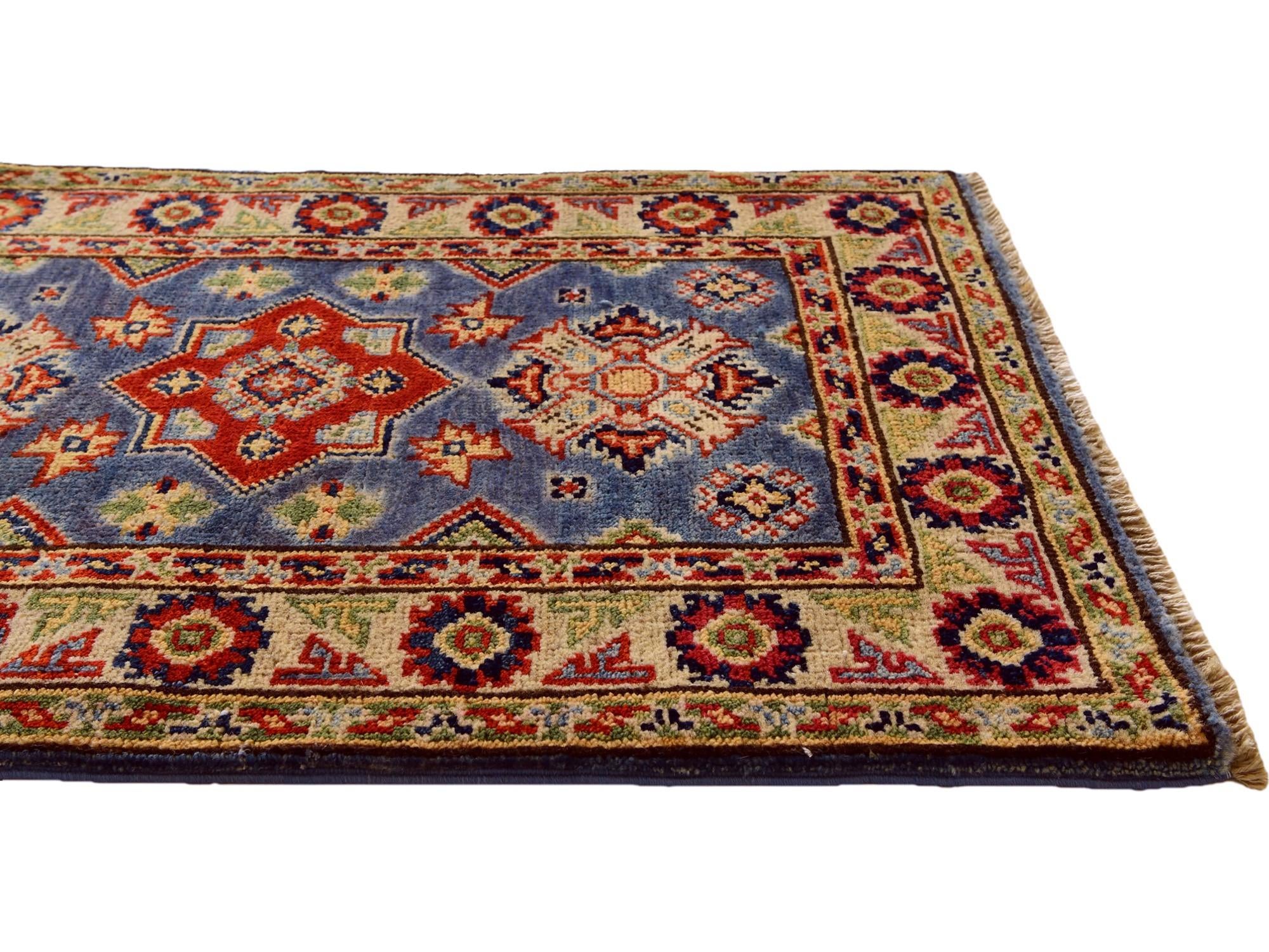 2' x 3' Hand Knotted Kazak Rug