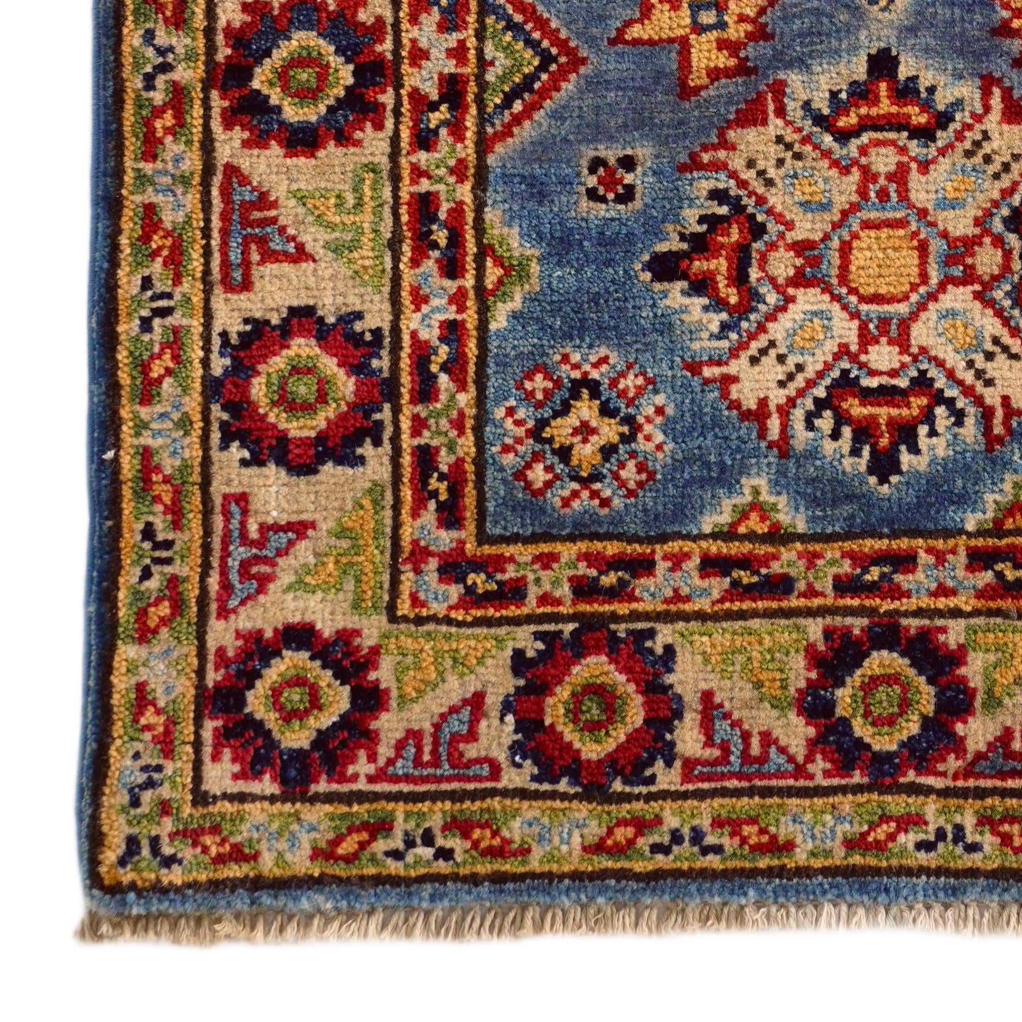 2' x 3' Hand Knotted Kazak Rug