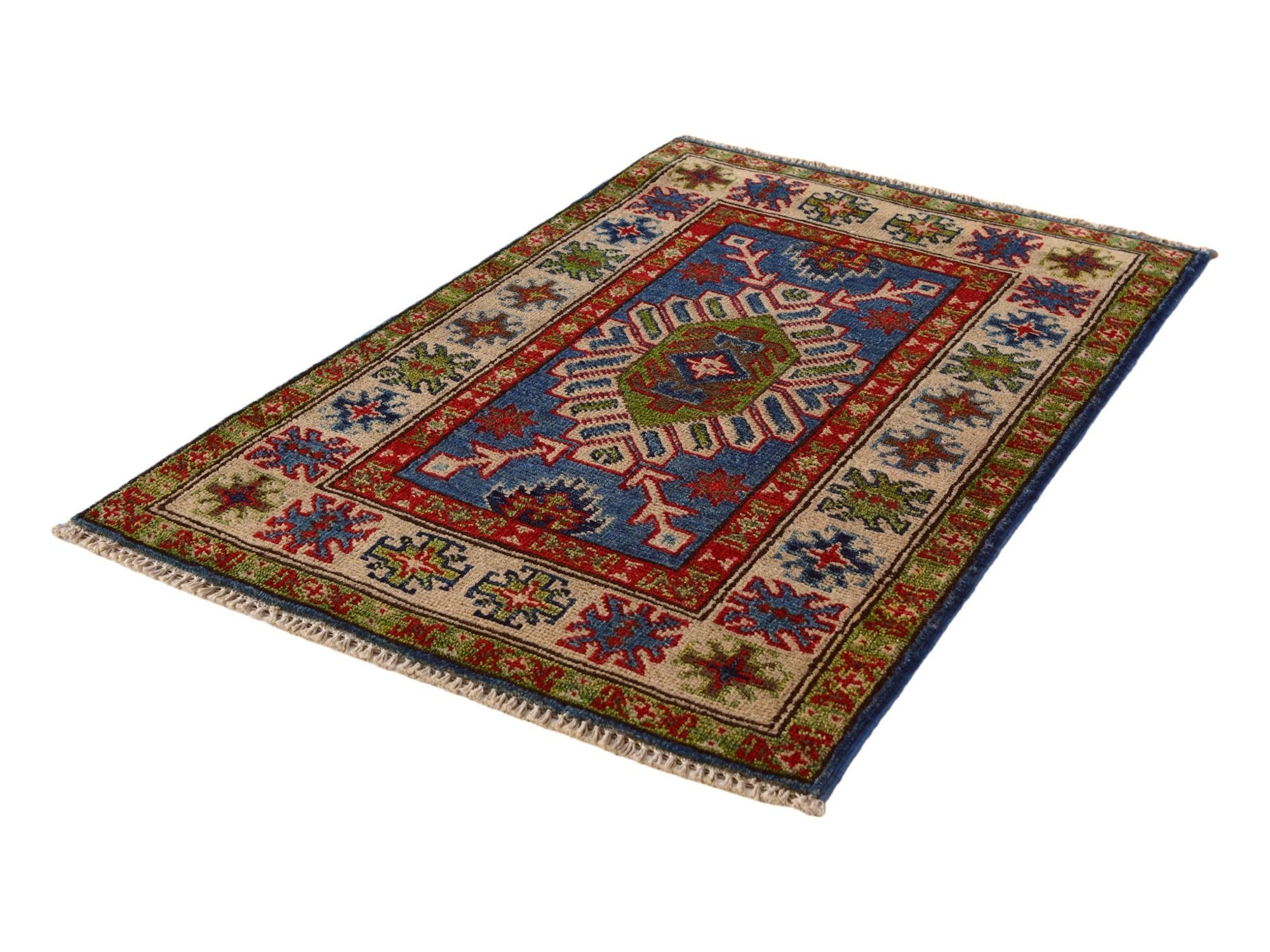2' x 3' 1 Hand Knotted Kazak Rug